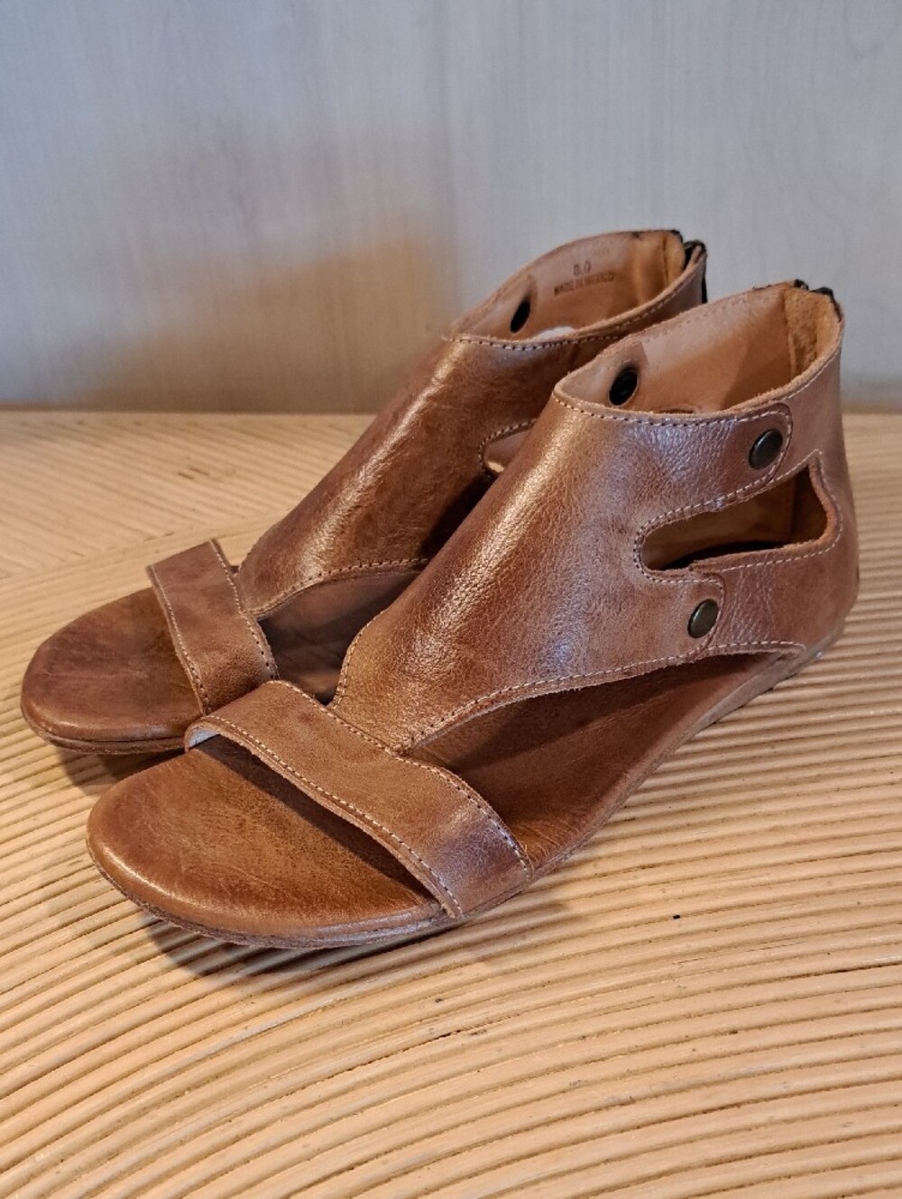 Bed Stu Cognac Soto Sandals US8 - Picture 2 of 9